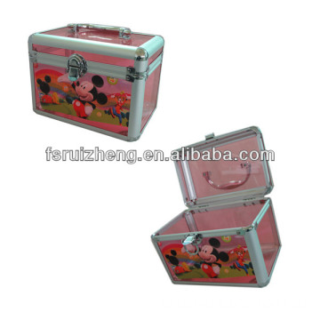 Pink Beauty Acrylic Cosmetic Case with Animals Pattern, RZ-ACS174